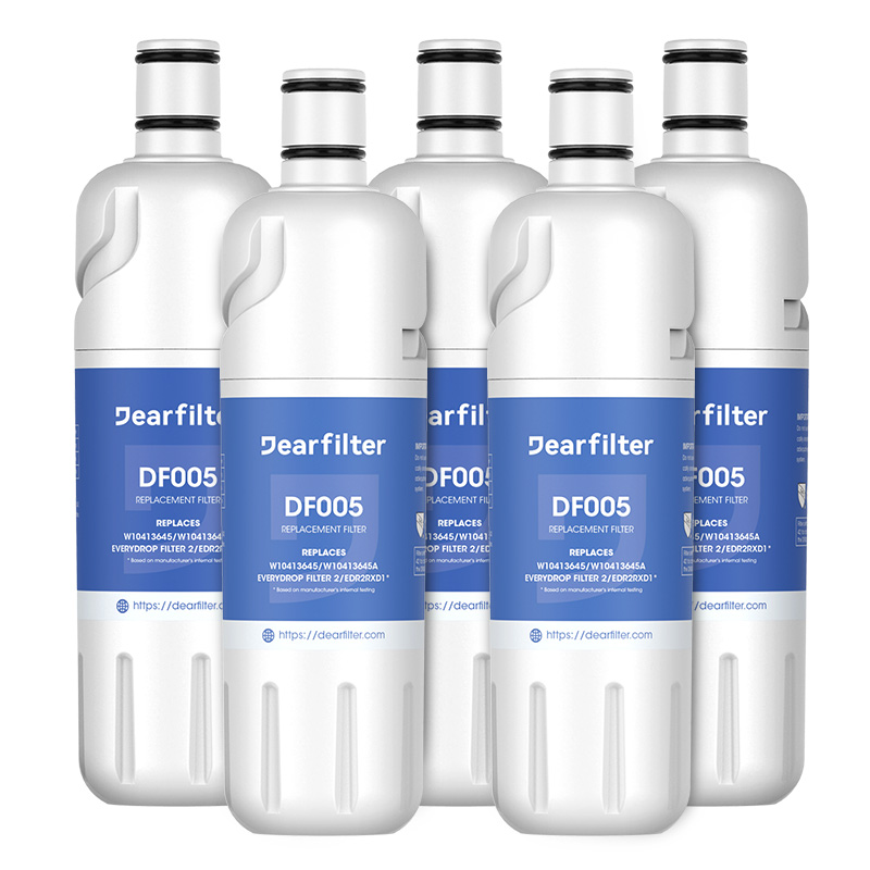 Dearfilters Refrigerator Water Filter 2 Replacement, EDR2RXD1 Compatible filter,W10413645A Water Filter 5PCS