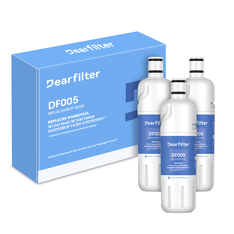DF005 Refrigerator Filter Compatible with Filter 2, W10413645A, Edr2rxd1 water filter 3PCS