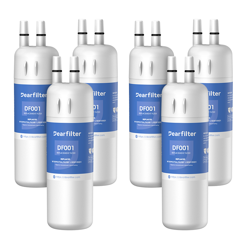 Dearfilters 6PCS Compatible with W10295370A, Filter EDR1RXD1, P8RFWB2L Water Filter 1